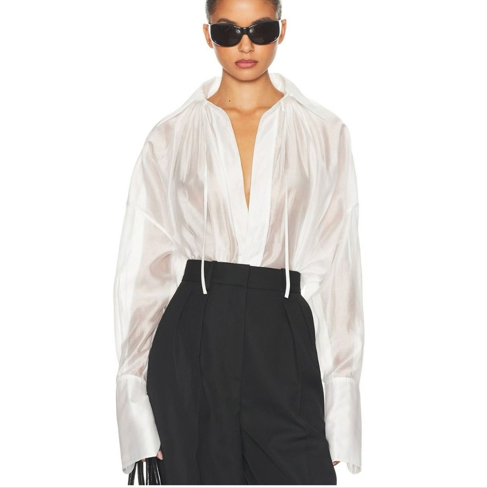 Helsa The Poet Blouse in White